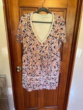 Idyllwind By Miranda Lambert Blossom Court Floral Dress XXL V-neck Short Sleeve